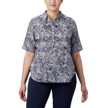 Dámské Košile Columbia PFG Sun Drifter 3/4 Sleeve Tunic Plus Size Tmavě Blankyt ZJLWYI930